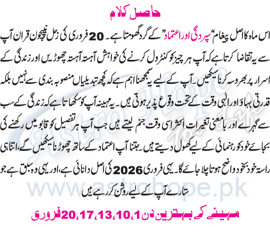 Monthly Urdu Horoscope
